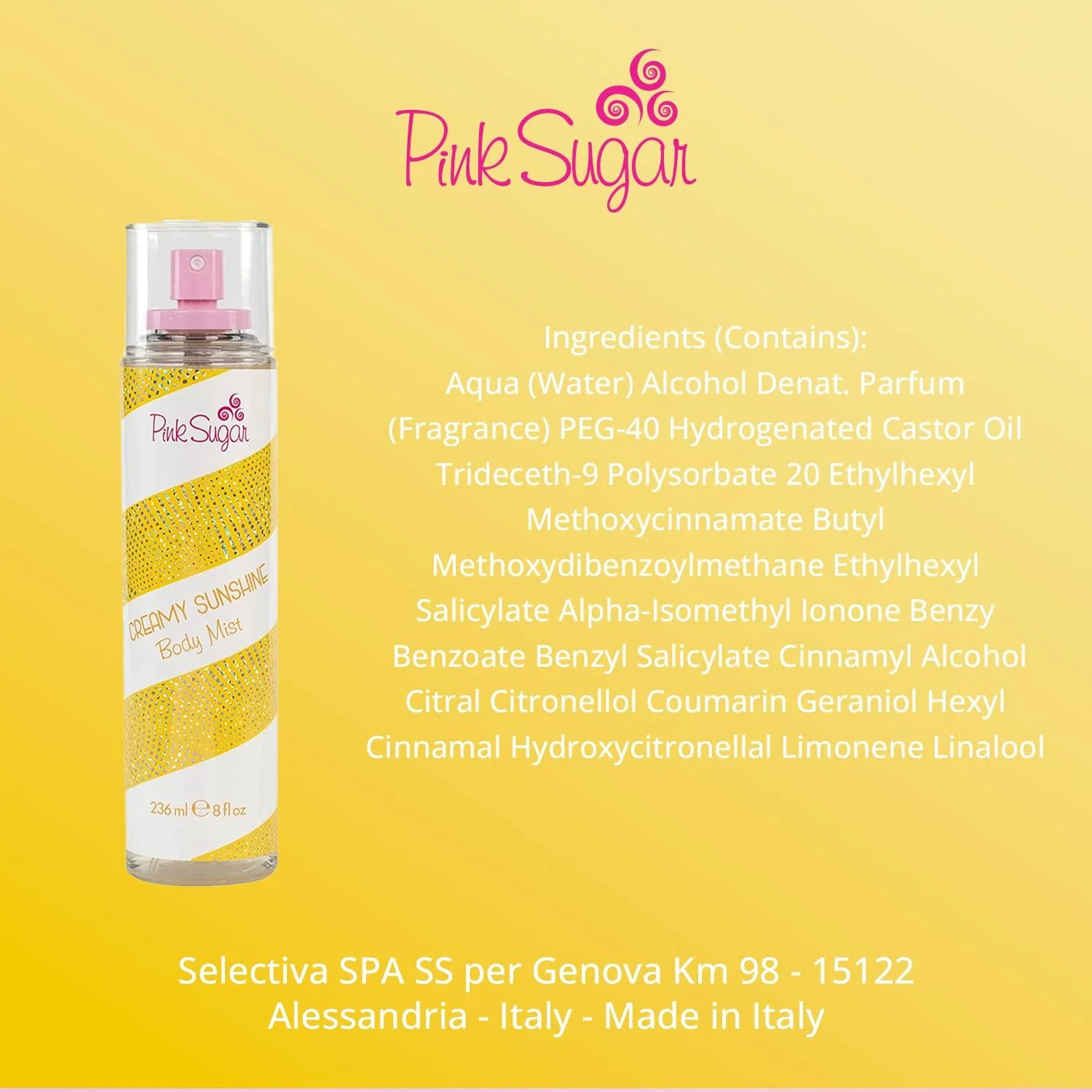 Aquolina Pink Sugar Creamy Sunshine Body Mist - Image 3