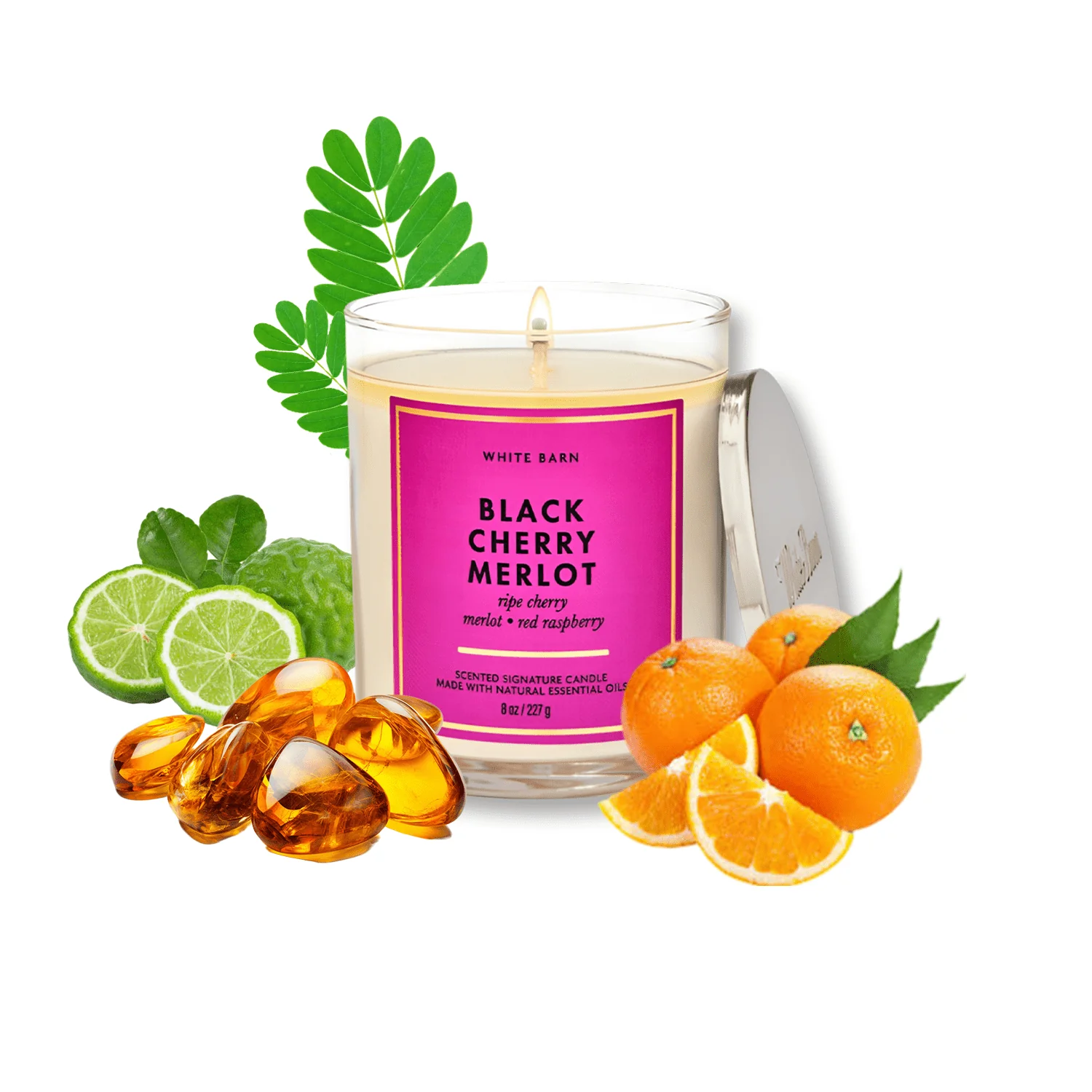 Bath & Body Works White Barn Black Cherry Merlot Scented Candle - Image 4
